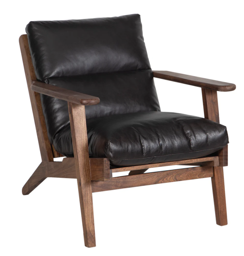 Salem Accent Chair-Walnut: Product View