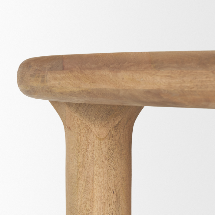 Soma 48" Round Dining Table: Up-Close Tabletop Edge View