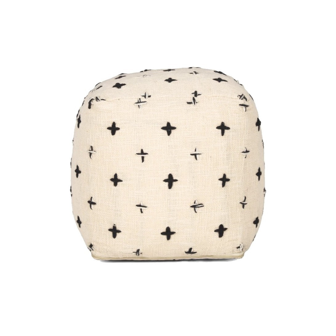 Saanvi Wool Pouf: Available at City Home PDX