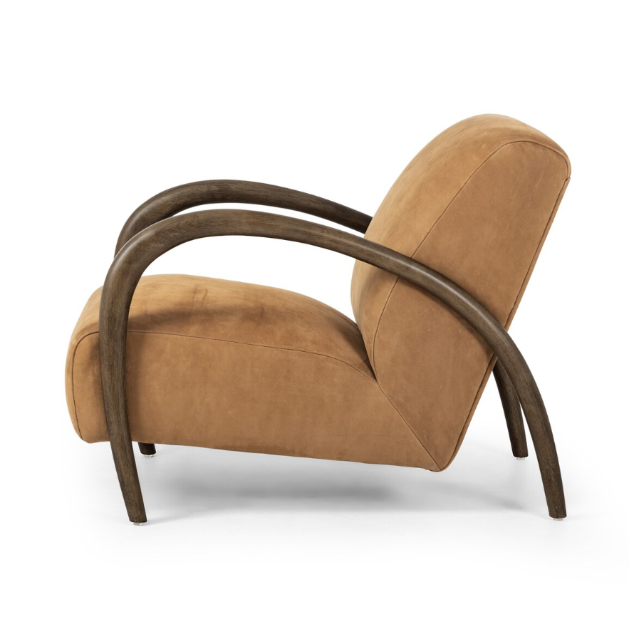 Sandro Chair-Nubuck Cognac: Product Side View
