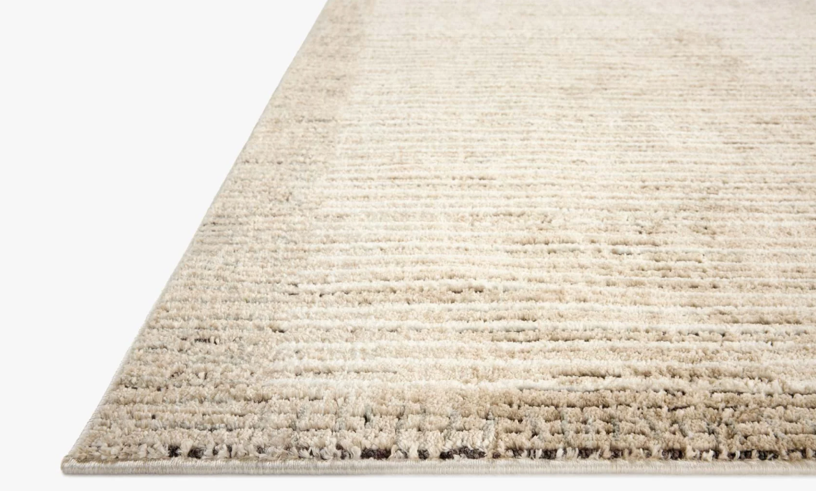 Jeremiah Brent X Loloi Bleecker Rug in Sand/Charcoal: Pile Height Product View