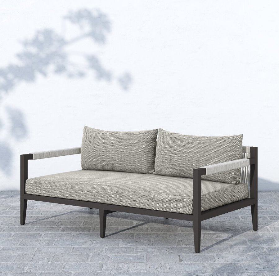 Sherwood Outdoor Sofa in Faye Ash: Product Style View