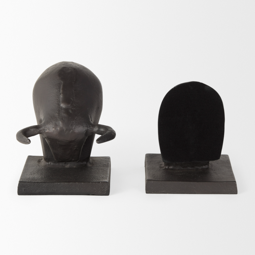 Tauro III Raging Bull Bookends: Front Product View
