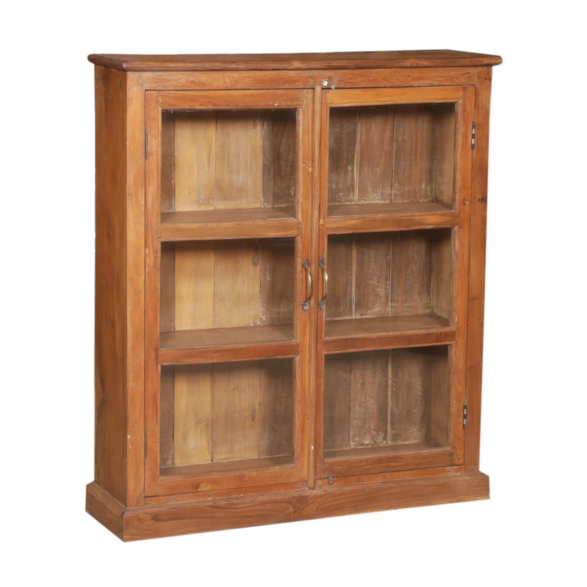 Teak Cabinet with Glass-Style C: Product View