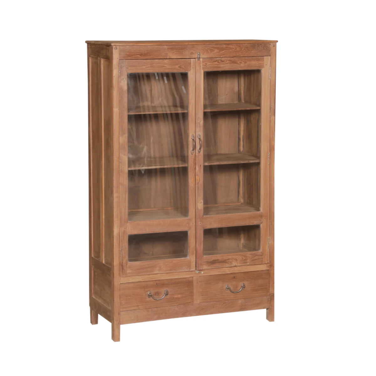 Teak Cabinet with Glass-Style Three: Product View