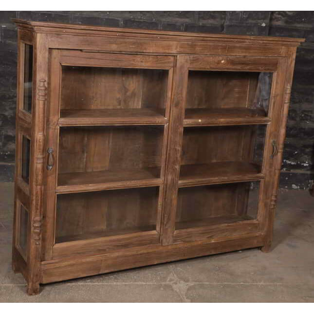 Wooden Cabinet with Glass-Style Four: Available at City Home PDX