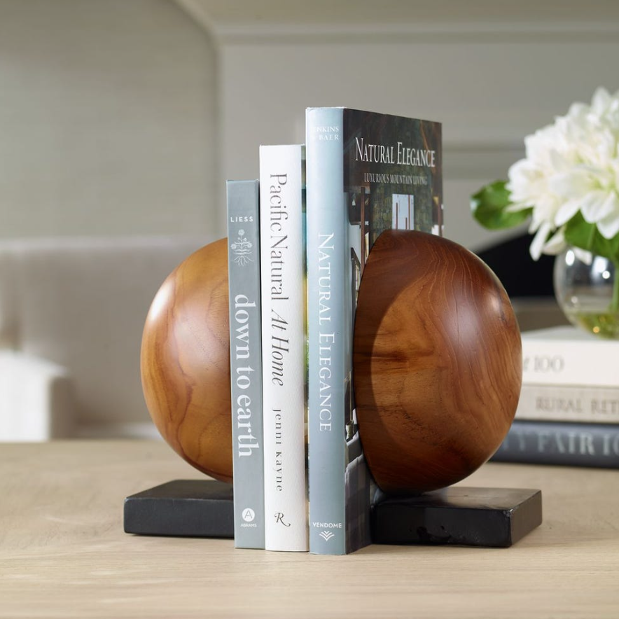 Teak & Noir Bookends: Product Style View