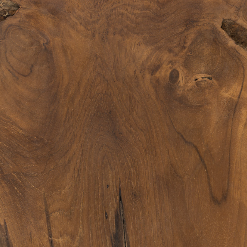 Teak Square Stool: Product Finish View
