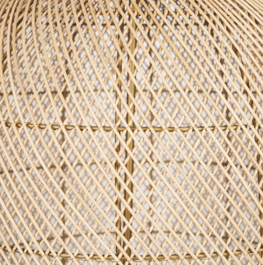 Thad 4-Light Chandelier: Rattan Woven Shade