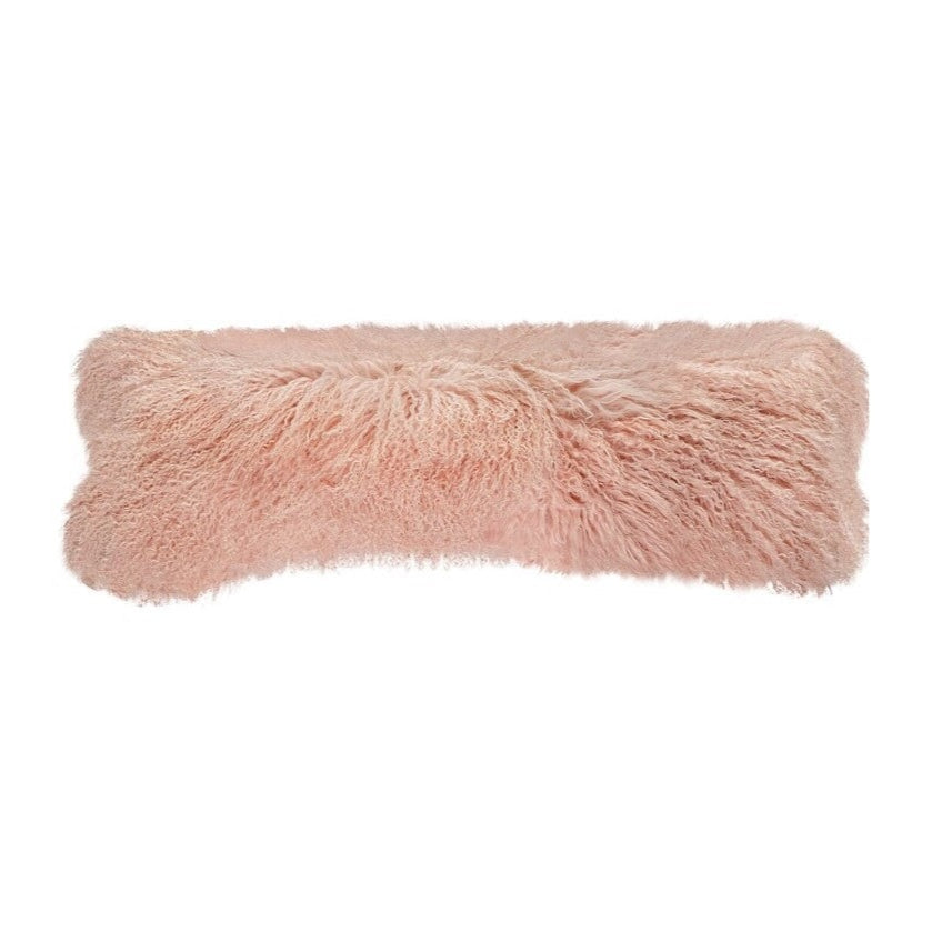 Tibetan Lamb 12x40 Pillow: In Blush