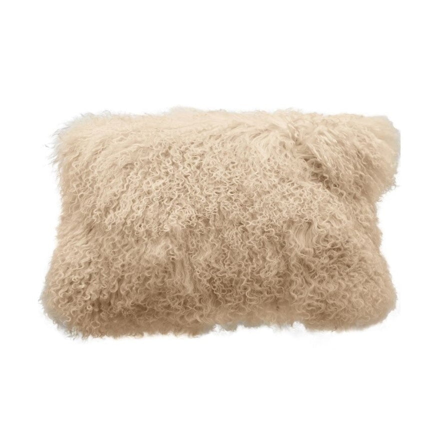 Tibetan Lamb 12x20 Pillow: In Off-White
