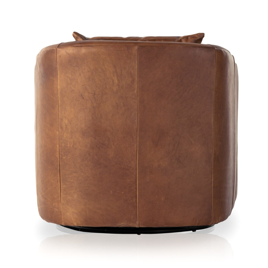 Topanga Swivel Chair-Heirloom Sienna: Product Back View