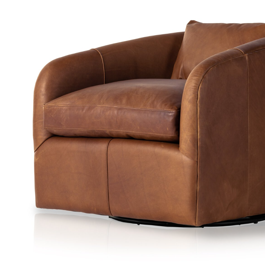 Topanga Swivel Chair-Heirloom Sienna: Up-Close Product View