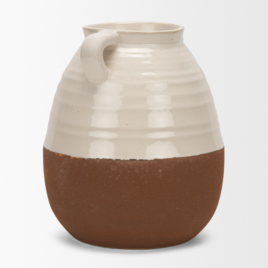 Tryna Ceramic Vase-Size Large: Product Quarter View