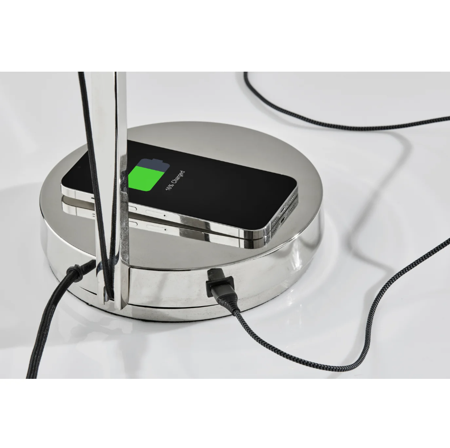 Turrell Task Lamp: Qi-certified Charging Pad View