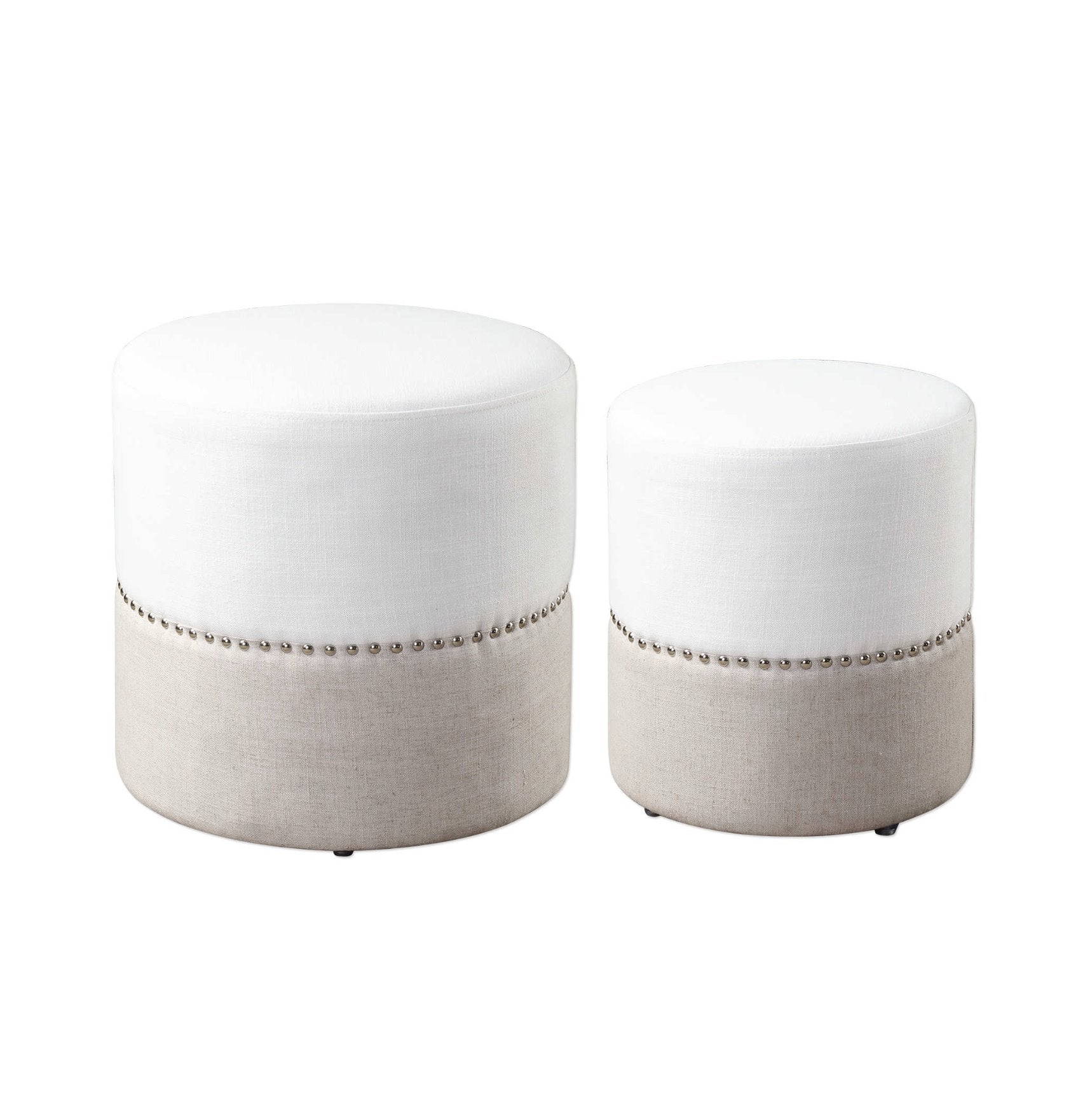 Tilda Nesting Ottomans, Set of 2: Available at City Home PDXX