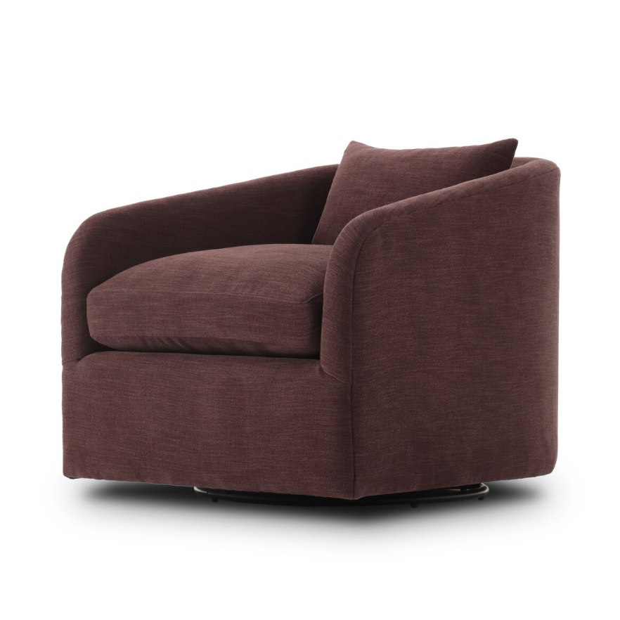 Topanga Swivel Chair-Laughlin Plum: Product View