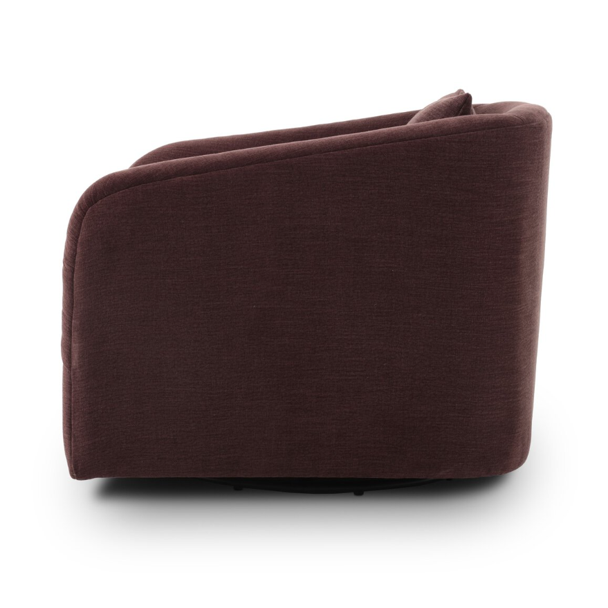 Topanga Swivel Chair-Laughlin Plum: Product Side View