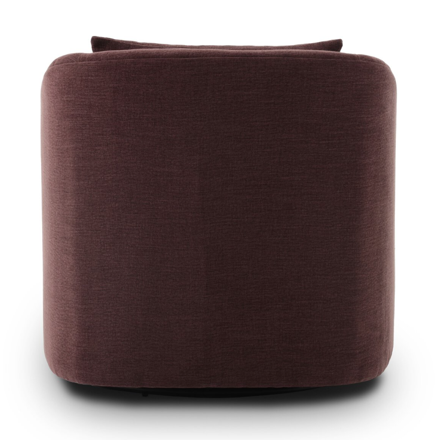 Topanga Swivel Chair-Laughlin Plum: Product Back View