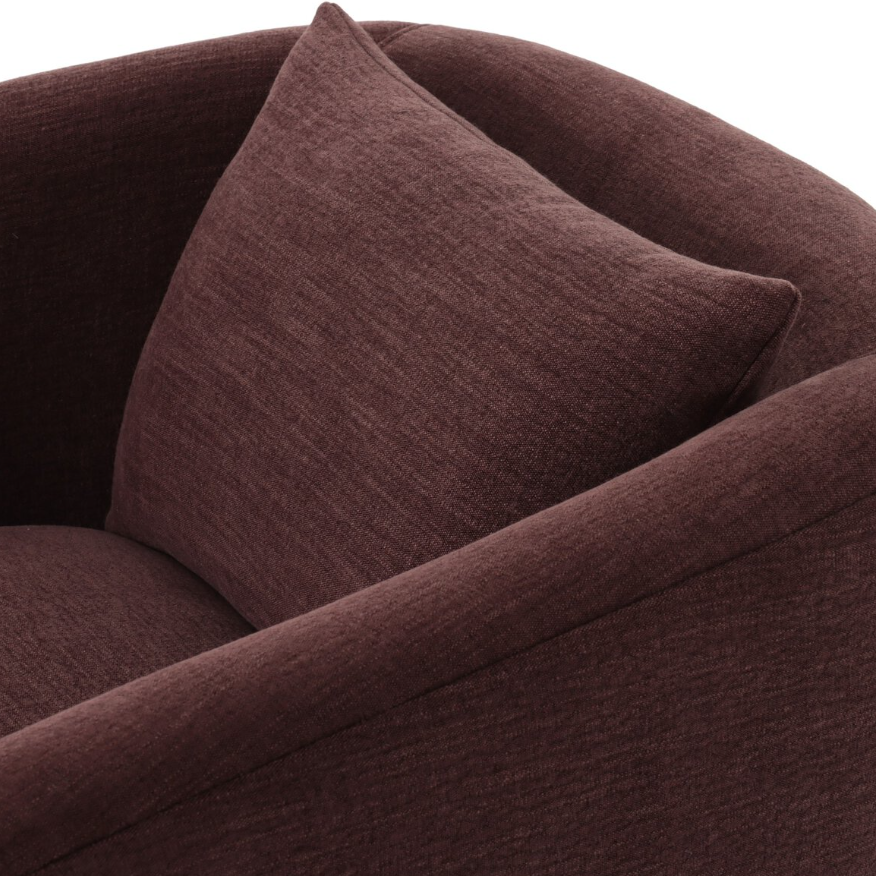 Topanga Swivel Chair-Laughlin Plum: Up-Close Product Backrest View