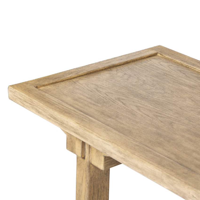Trinity Console Table: Up-Close Product Tabletop Corner View