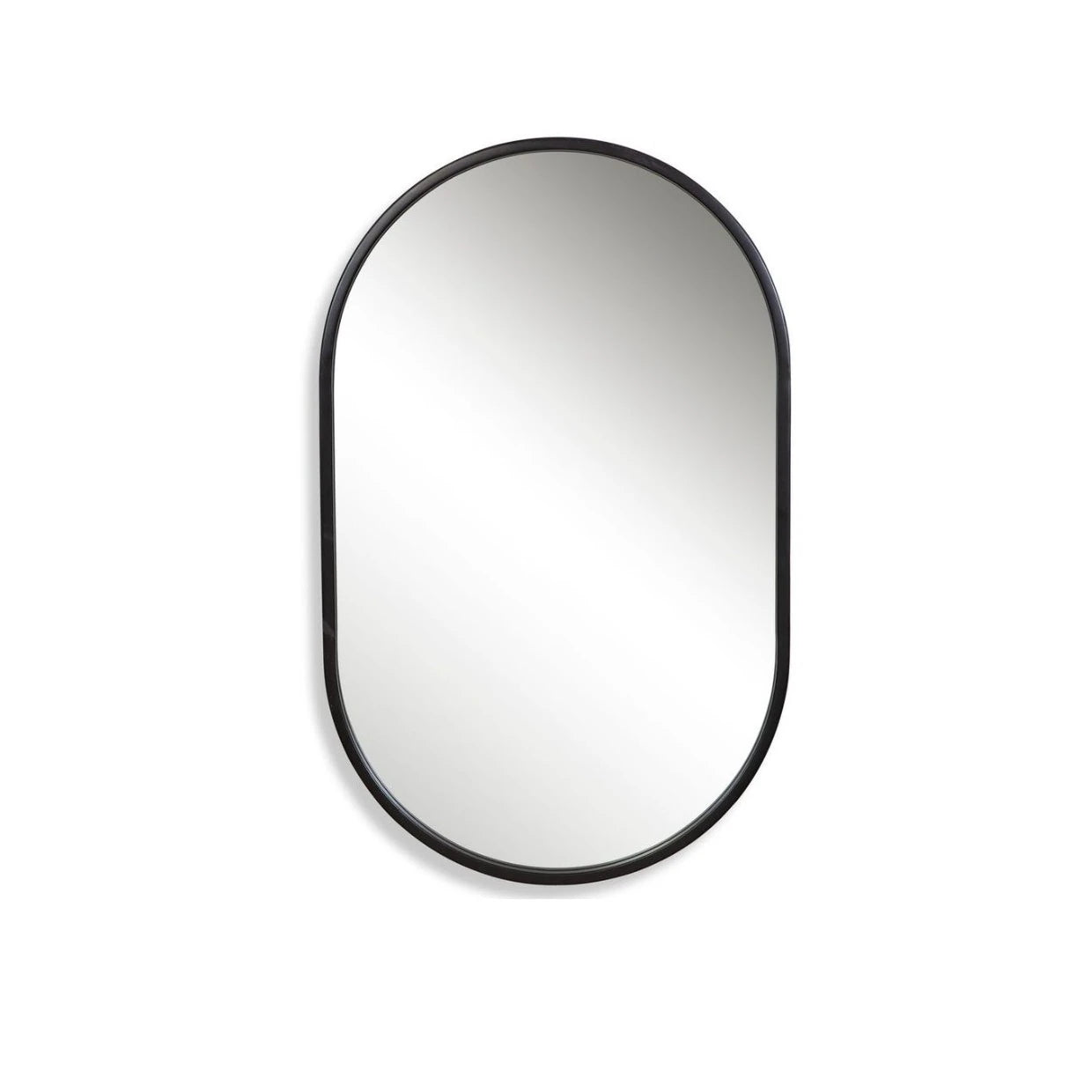 Varina Oval Mirror-Black: Available at City Home PDX