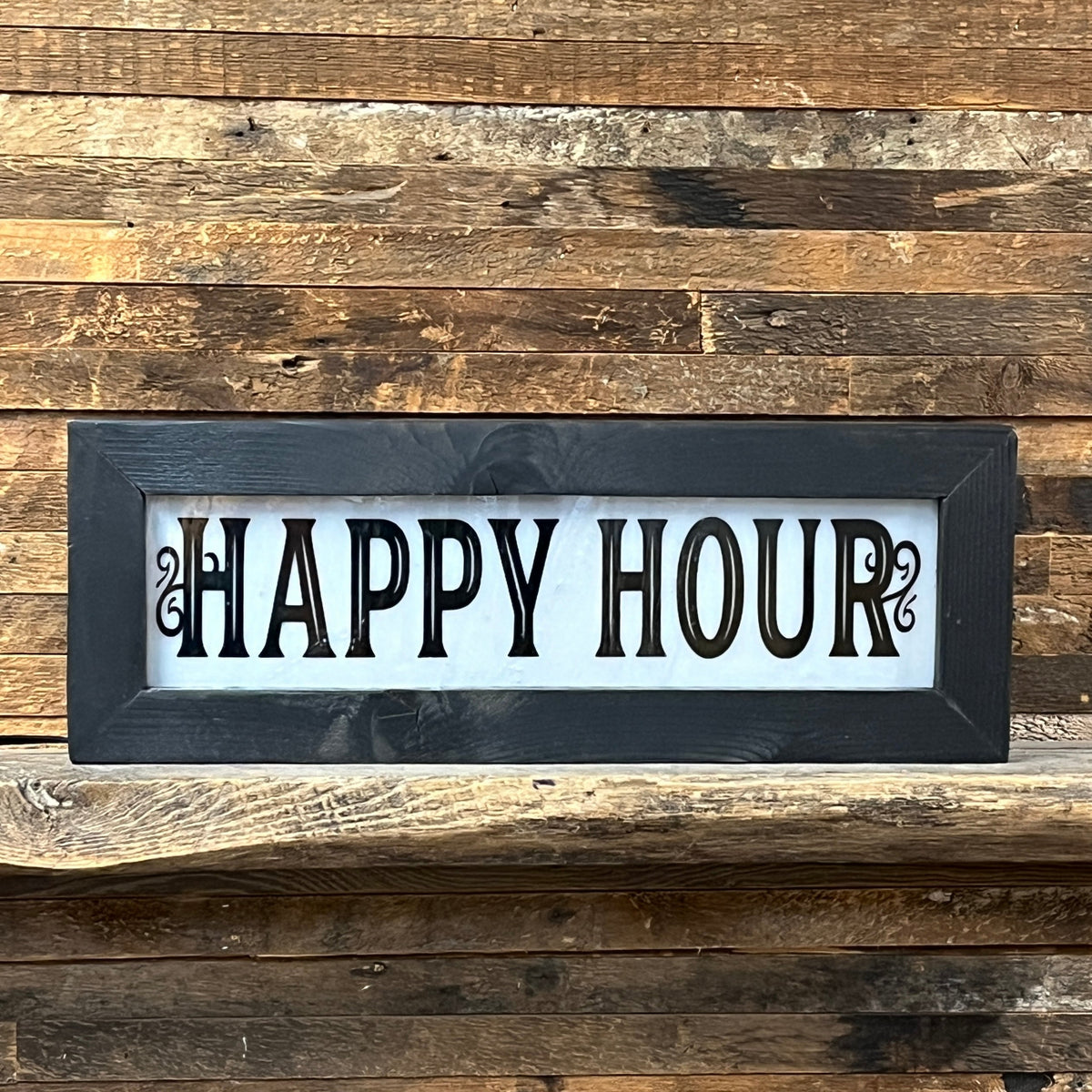 Vintage Style Light Up Happy Hour Sign | City Home in Portland, OR
