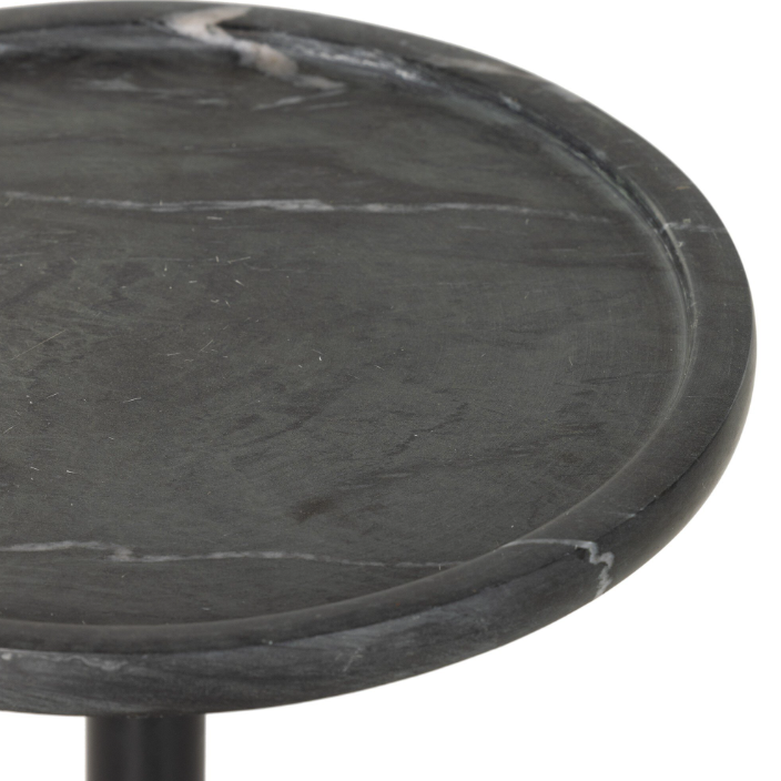 Viola Accent Table-Black Marble: 2nd Tabletop Product View