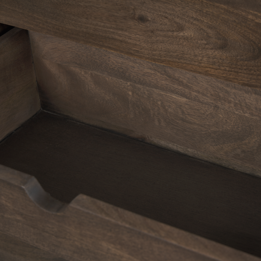 Wallen 3 Drawer Cabinet: Up-Close Open Drawer View