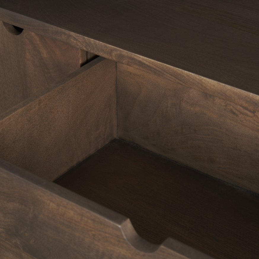 Wallen 2 Door Sideboard: Up-Close Open Drawer Product View