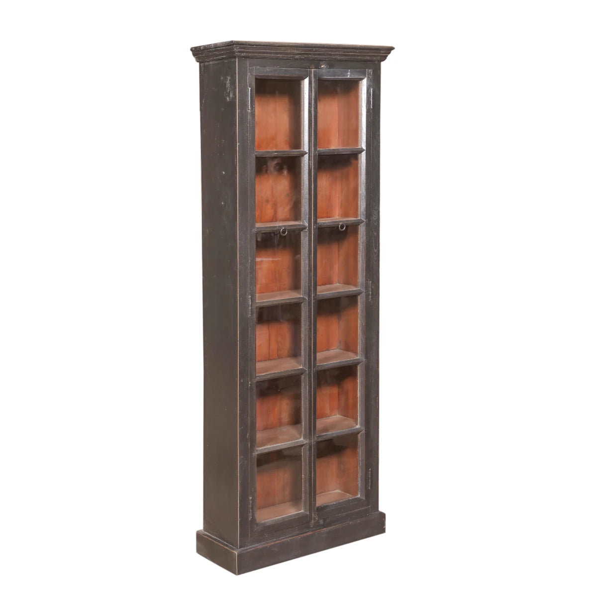 Tall Teak Dark Wood Cabinet: Available at City Home PDX
