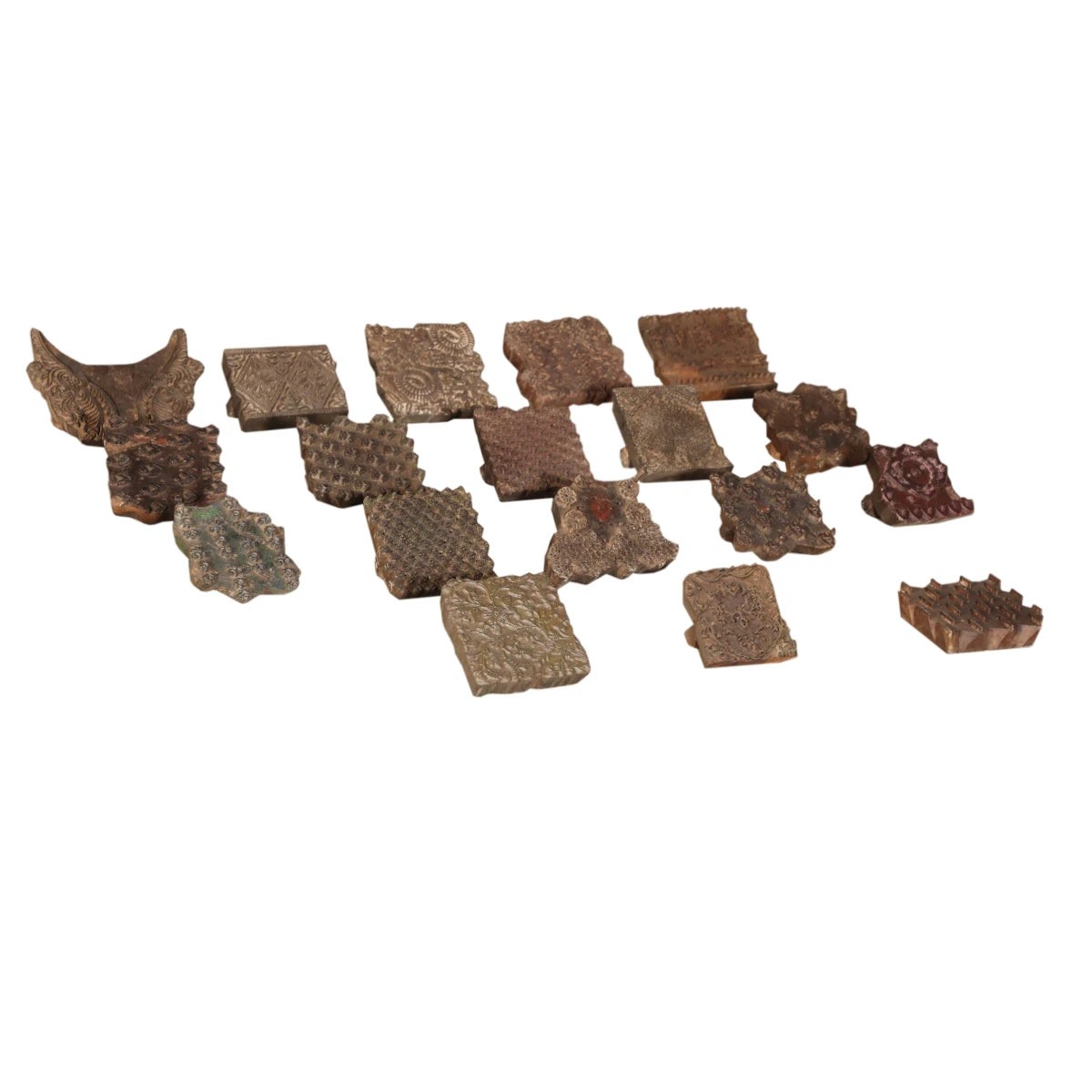 Teak Print Blocks-Style One: Available at City Home PDX