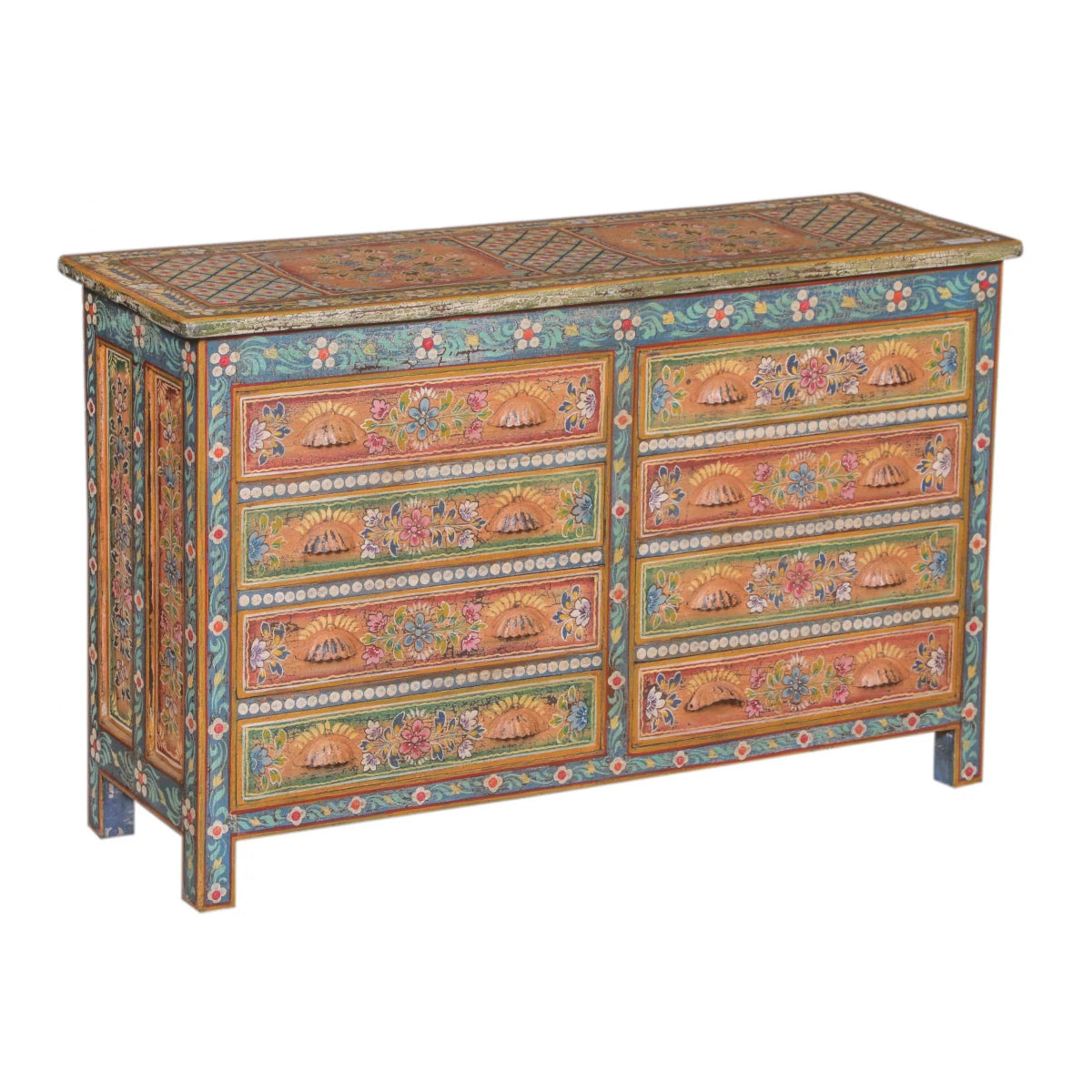 Painted Teak Drawer Chest: Available at City Home PDX