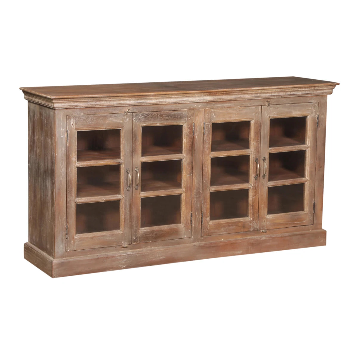 Handcrafted Teak Wood Display Cabinet-Style C: Product View