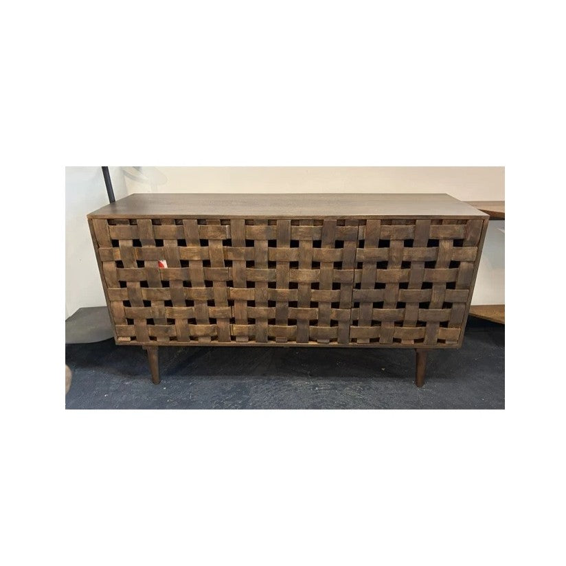 Wooden Woven Sideboard: Available at City Home PDX