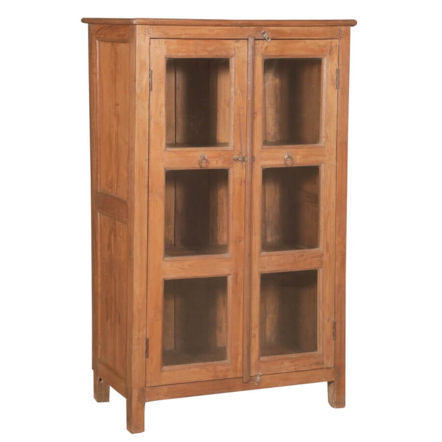 Wooden Cabinet with Glass Style Three: Available at City Home PDX