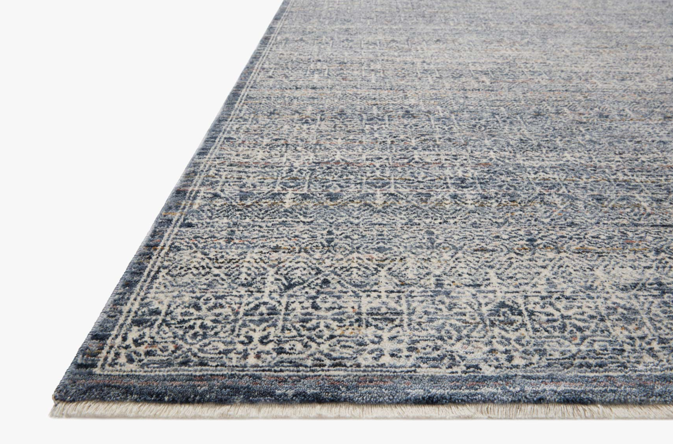 Amber Lewis Zuma Rug in Denim/Ivory: Product Pile Height View
