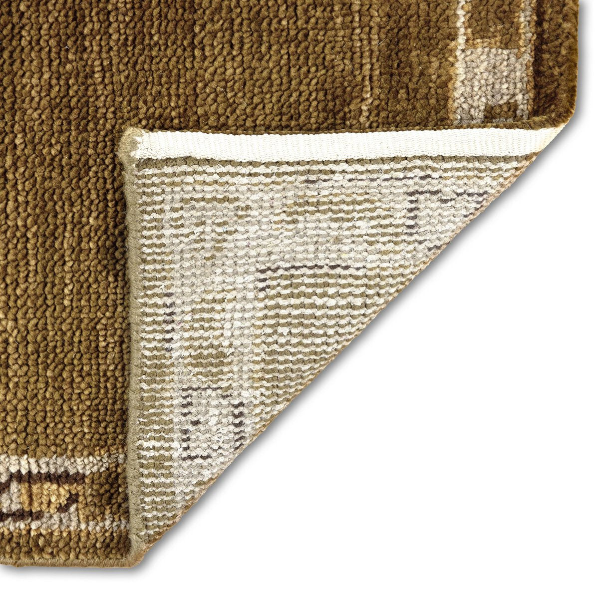 Astana Hand Knotted Rug - detail view of rug back
