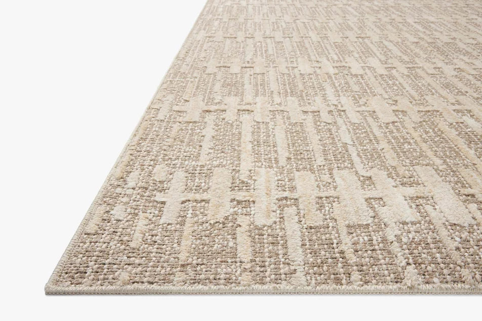 Amber Lewis × Loloi Bexley Rug in Taupe/Natural - detail view