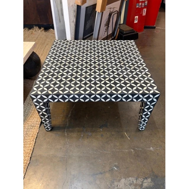 Morocco Coffee Table in Bone and Resin - available at the City Home Outlet
