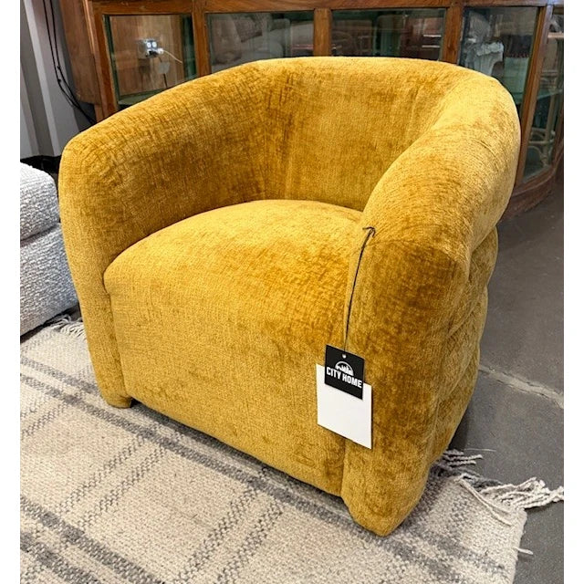 Modern Accent Chair in Gold - available at the City Home Outlet