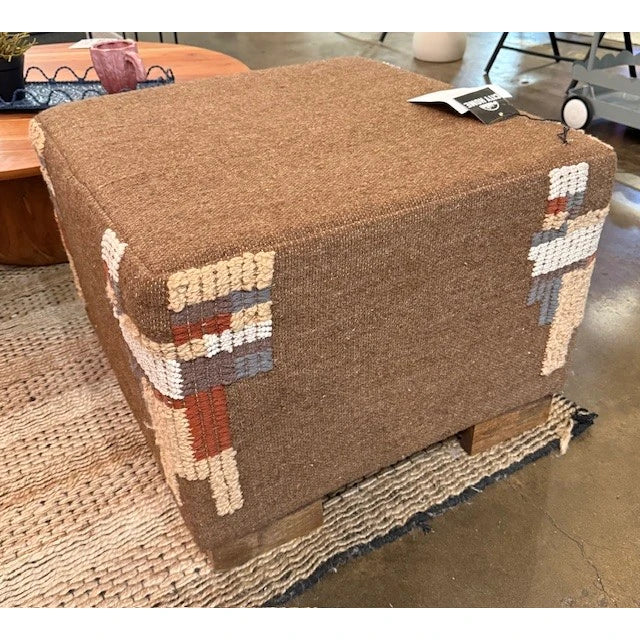 Square Kilim Ottoman - available at the City Home Outlet
