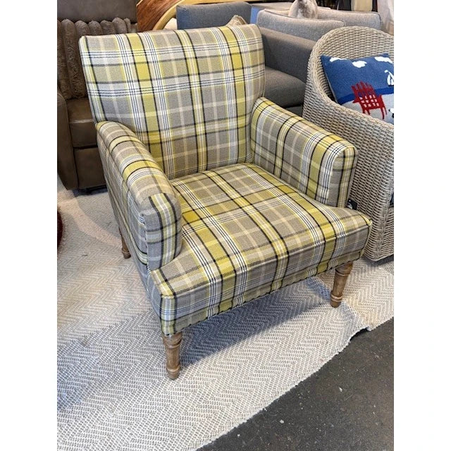 Plaid Accent Chair - available at the City Home Outlet