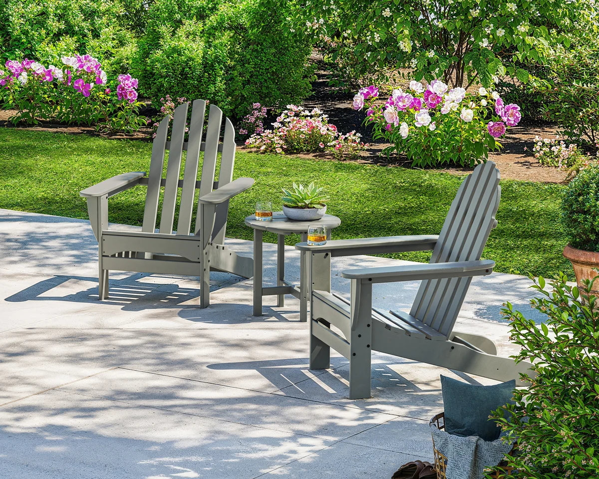 Classic Adirondack Chair - two chairs styled with a side table