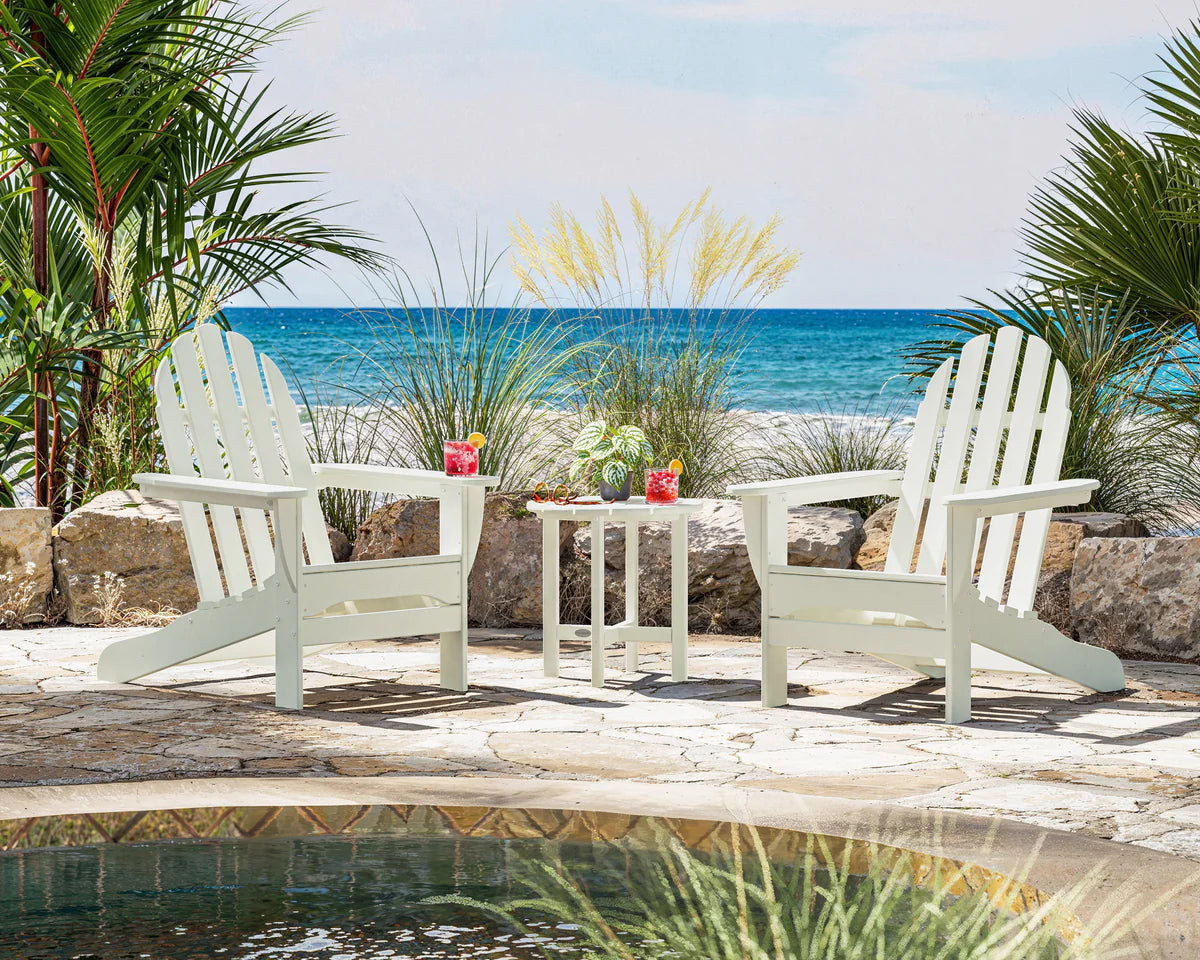 Classic Adirondack Chair styled with a side table