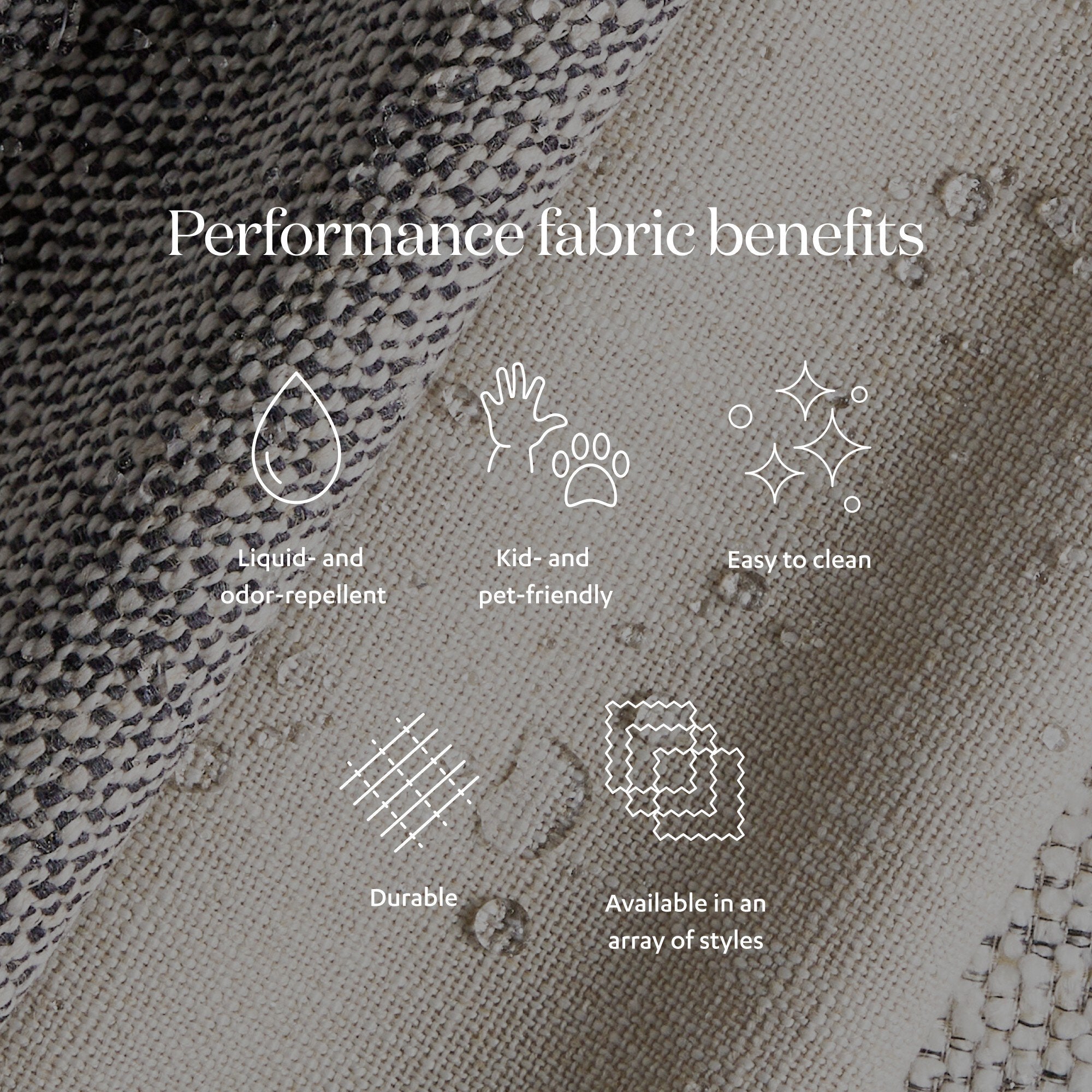 Evie Swivel Chair - performance fabric benefits