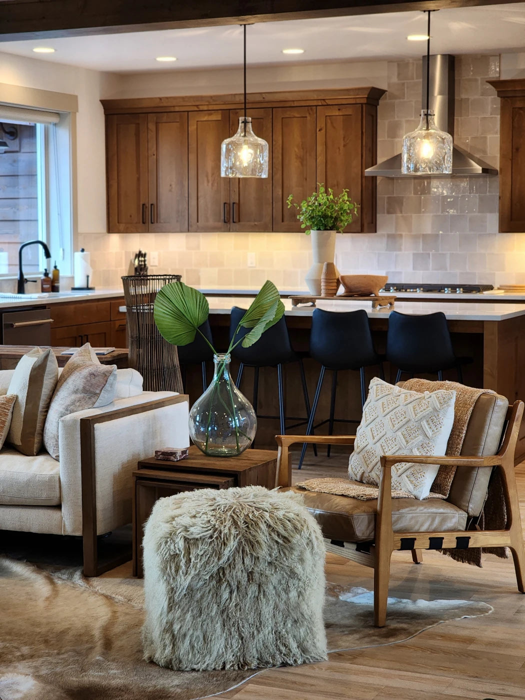 A City Home styled living area, featuring textured accents.