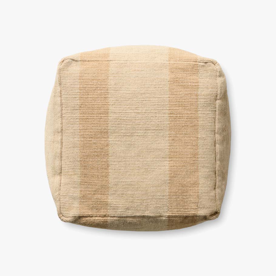 Leanne Ford X Loloi Pouf: Top Product View