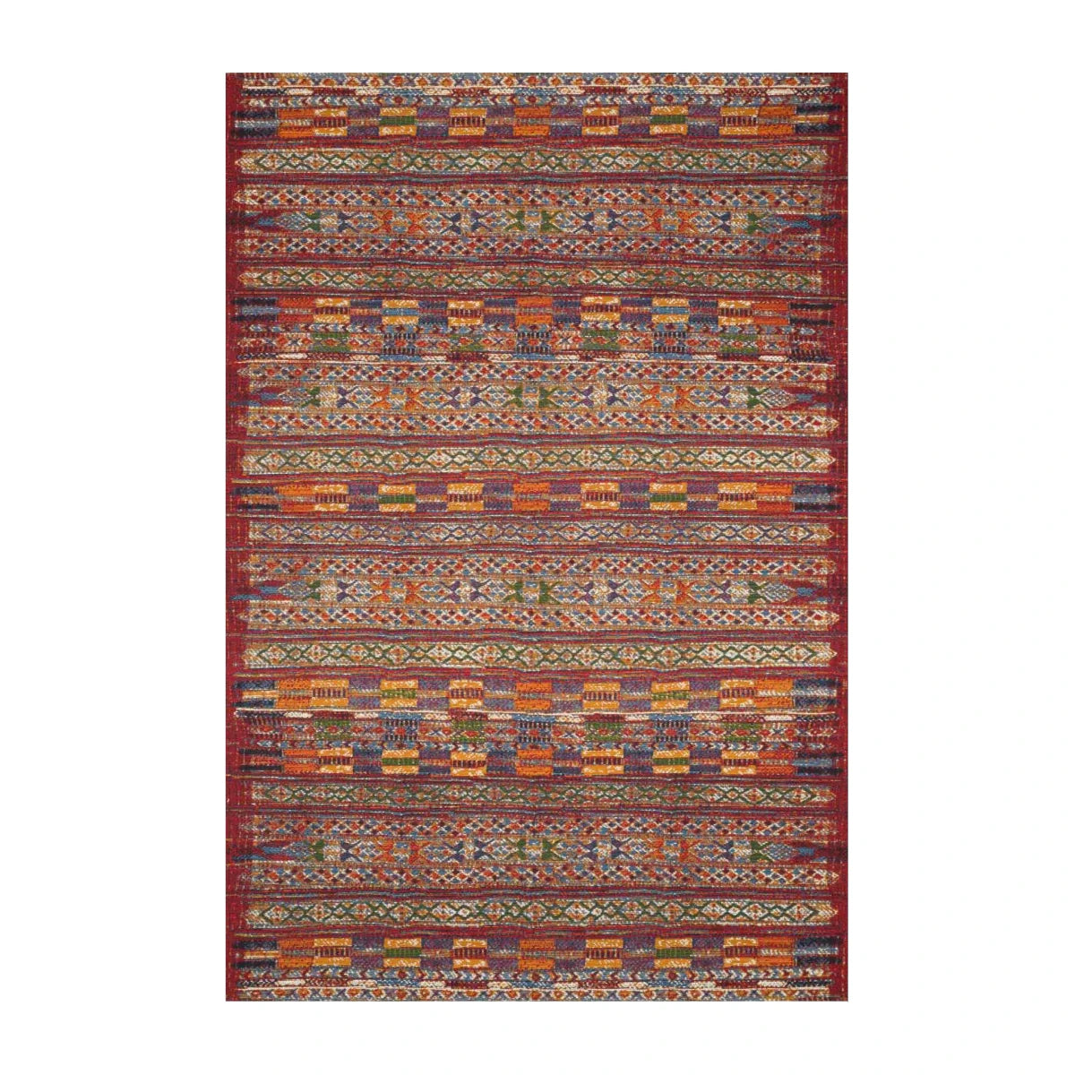 Mika Rug in Red/Multi: Available at City Home PDX