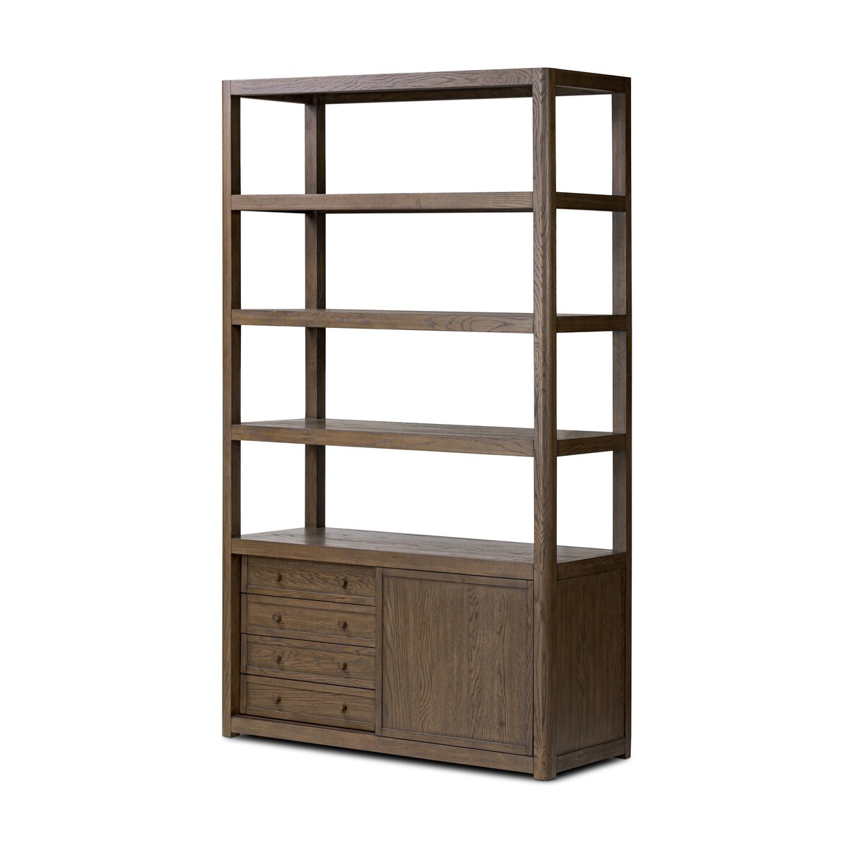 Miko Bookcase - oak and oak veneer bookcase